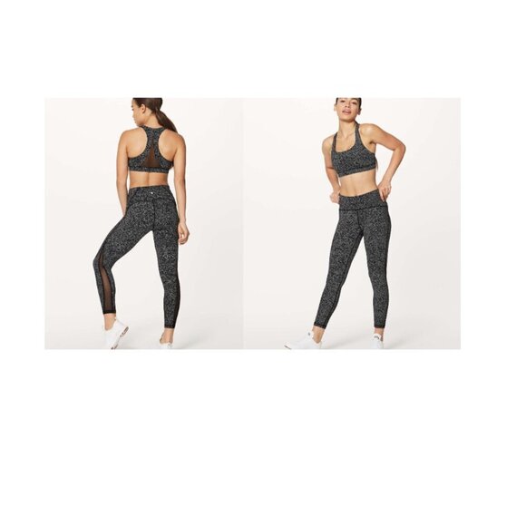 Lululemon Train Times Athletic Mesh Performance Gym Leggings 7/8 Pant (25" ) - Picture 1 of 11